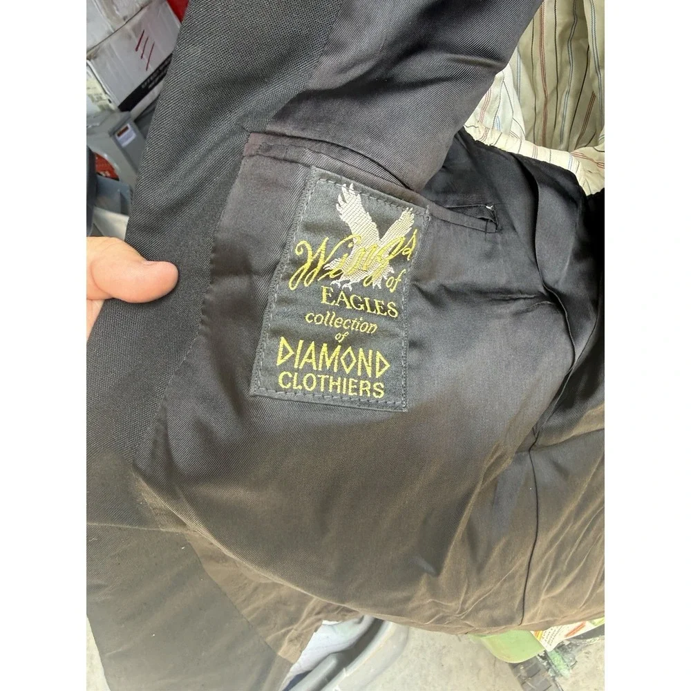 Diamond Clothiers Wings of Eagles Black Blazer Sport Coat Men's USA Postal 42R